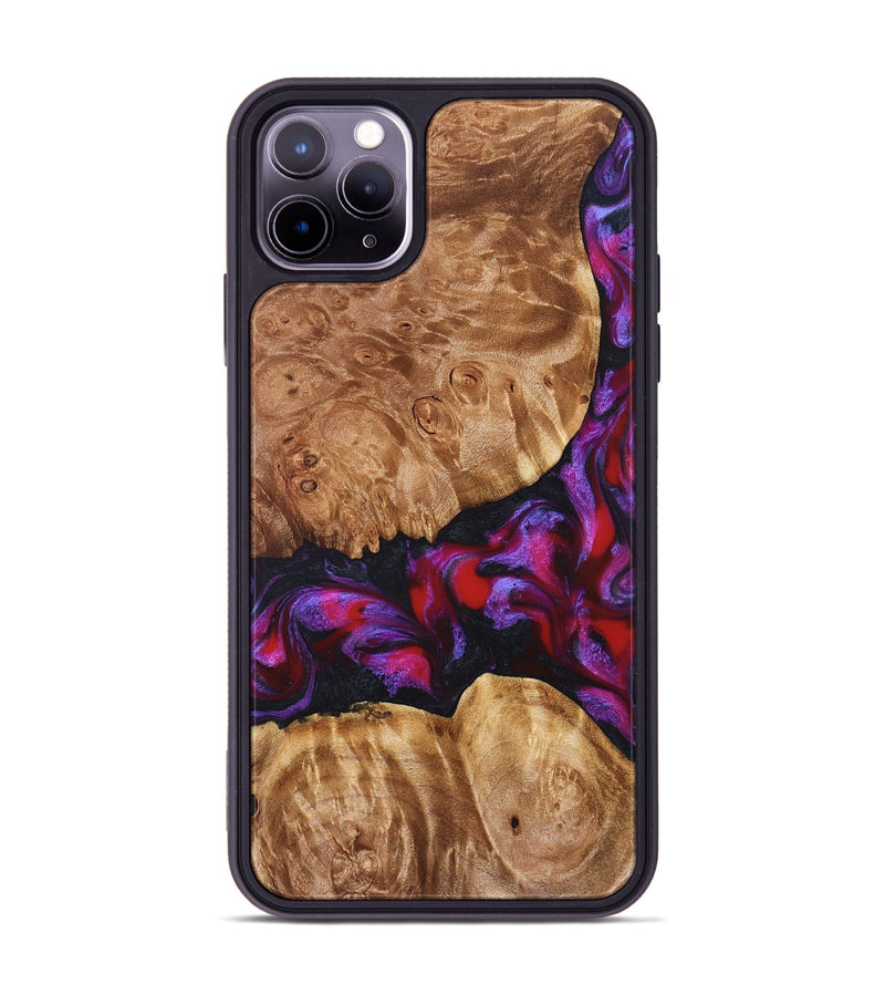 iPhone 11 Pro Max Wood Phone Case - Joy (Red, 824291)