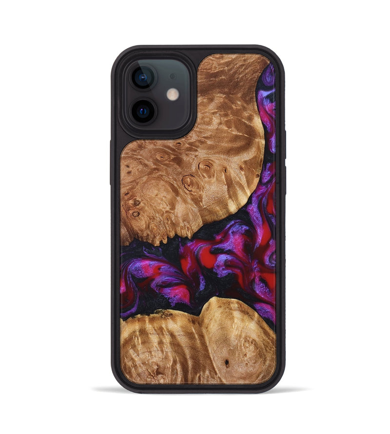 iPhone 12 Wood Phone Case - Joy (Red, 824291)