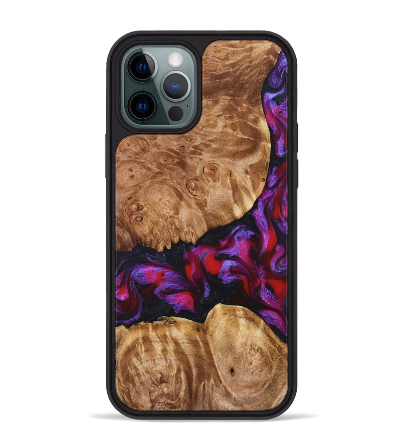 iPhone 12 Pro Max Wood Phone Case - Joy (Red, 824291)