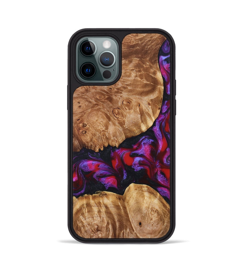 iPhone 12 Pro Wood Phone Case - Joy (Red, 824291)