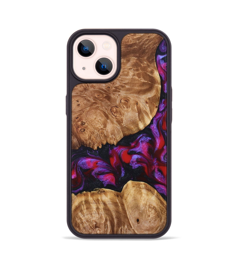 iPhone 14 Wood Phone Case - Joy (Red, 824291)