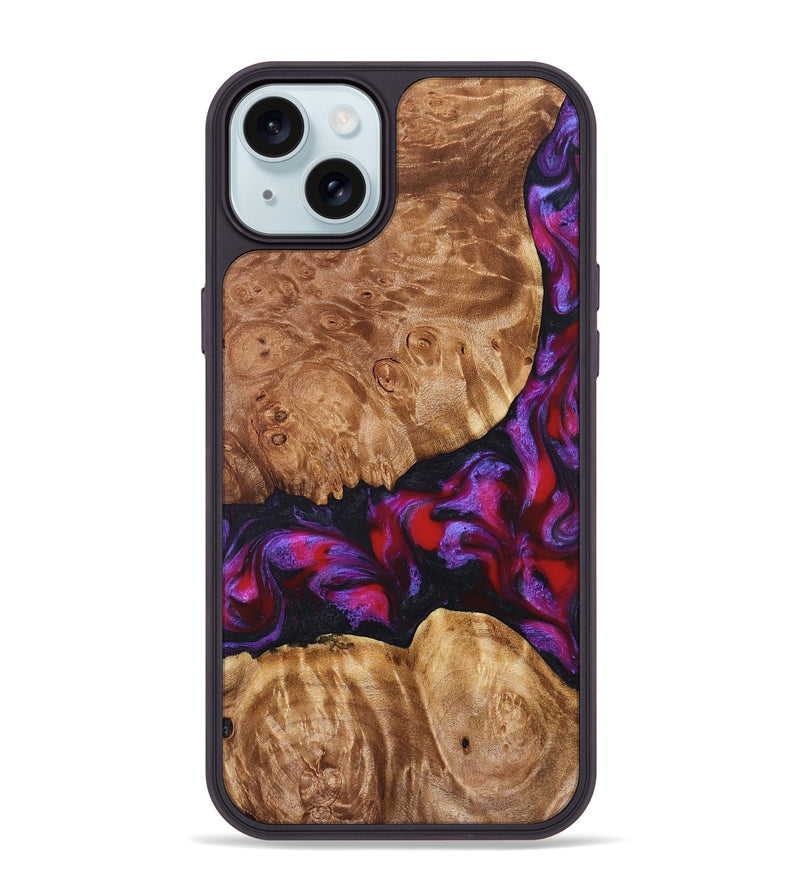 iPhone 15 Plus Wood Phone Case - Joy (Red, 824291)