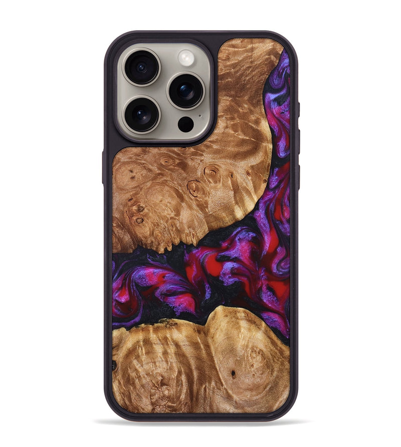 iPhone 15 Pro Max Wood Phone Case - Joy (Red, 824291)
