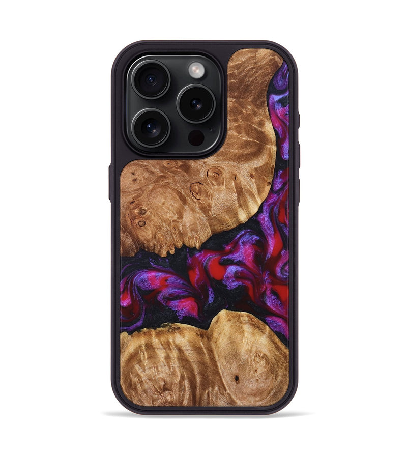 iPhone 15 Pro Wood Phone Case - Joy (Red, 824291)