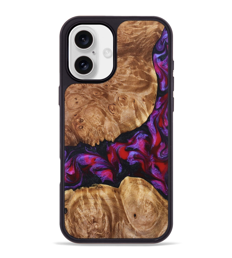 iPhone 16 Plus Wood Phone Case - Joy (Red, 824291)