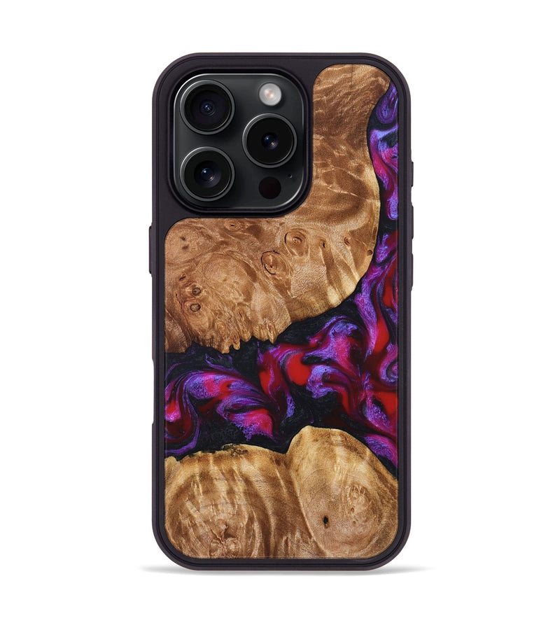 iPhone 16 Pro Wood Phone Case - Joy (Red, 824291)
