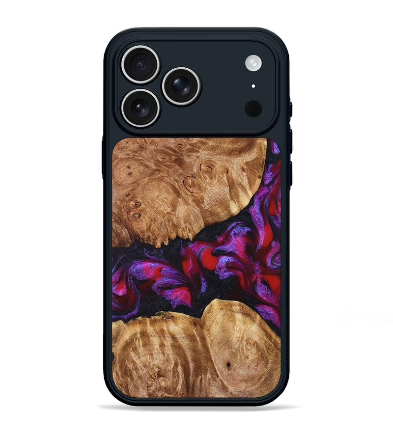 iPhone 17 Pro Max Wood Phone Case - Joy (Red, 824291)