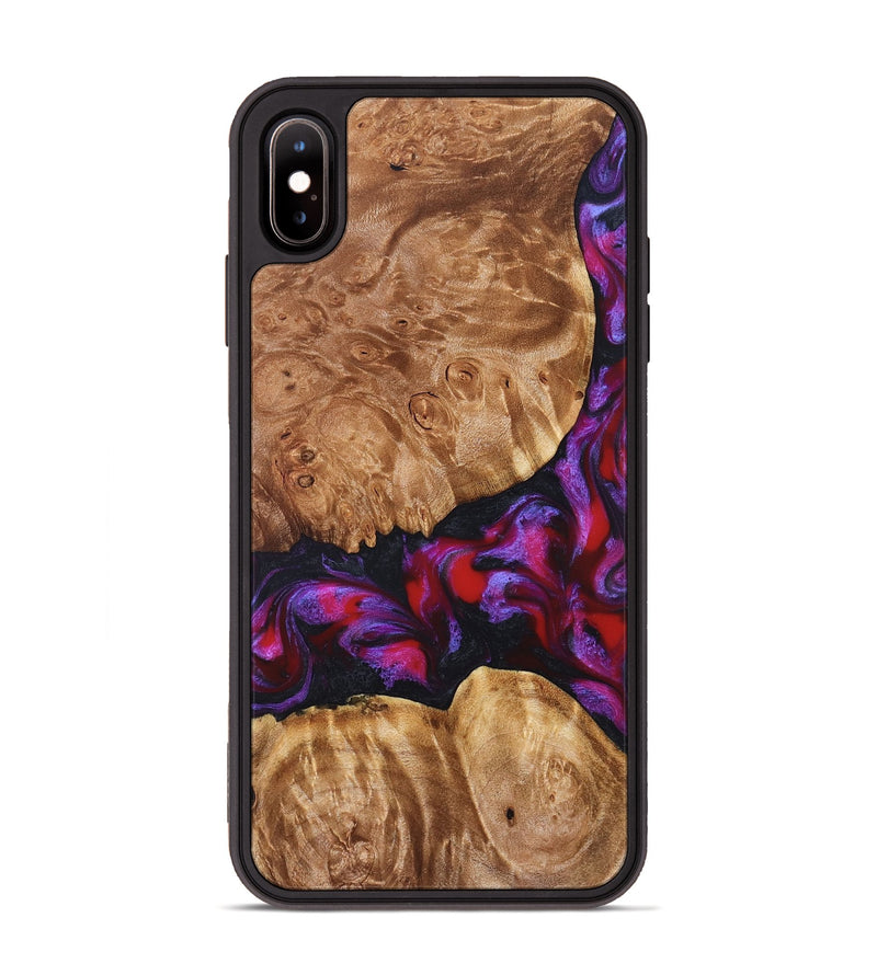iPhone Xs Max Wood Phone Case - Joy (Red, 824291)