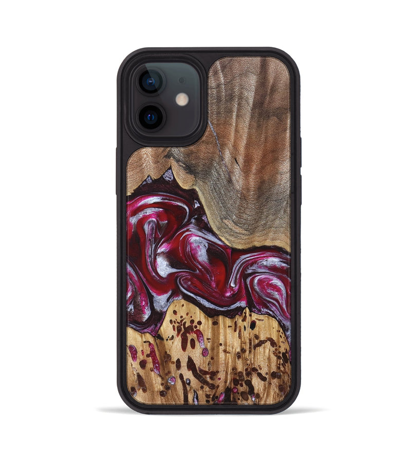 iPhone 12 Wood Phone Case - Krysten (Red, 824293)