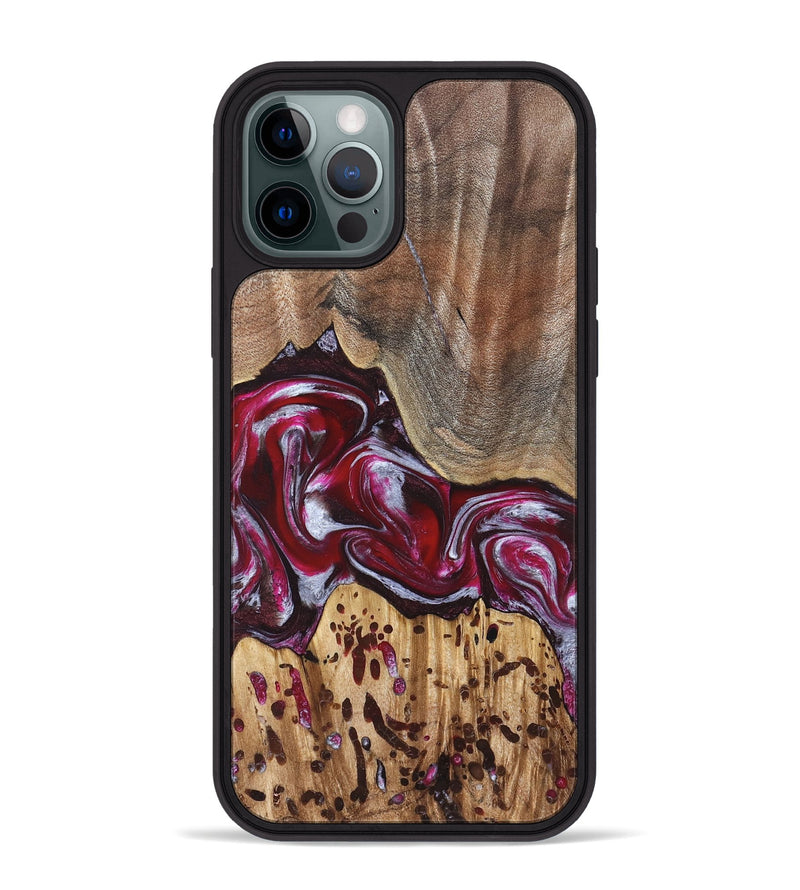 iPhone 12 Pro Max Wood Phone Case - Krysten (Red, 824293)