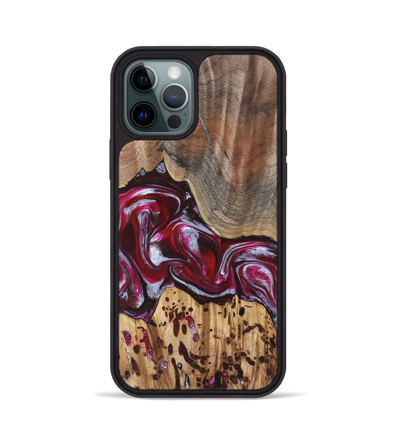 iPhone 12 Pro Wood Phone Case - Krysten (Red, 824293)
