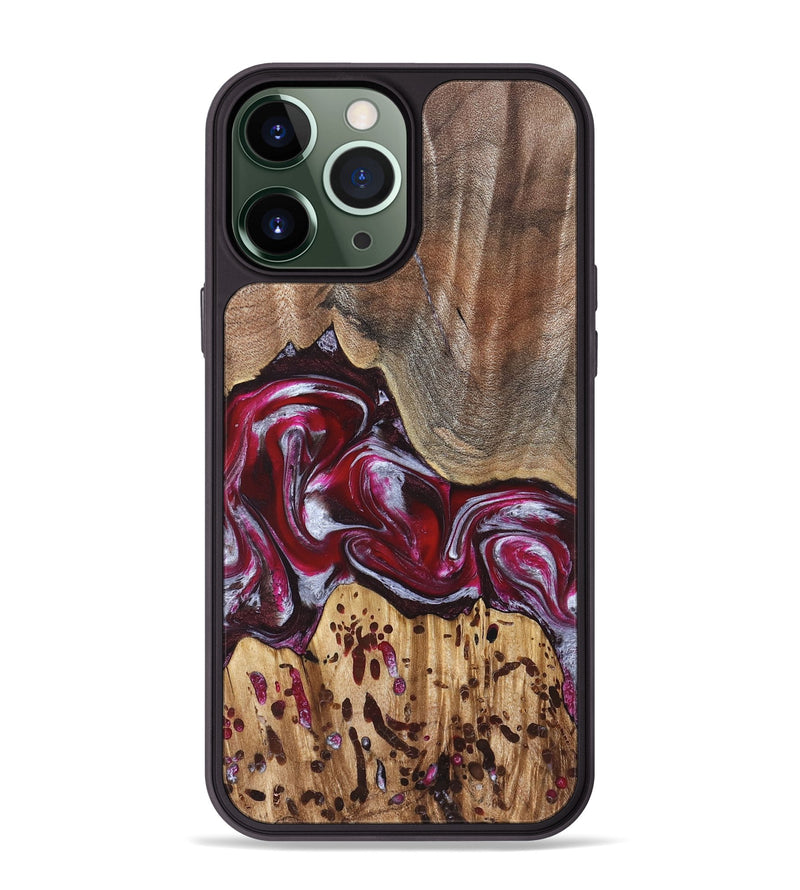 iPhone 13 Pro Max Wood Phone Case - Krysten (Red, 824293)