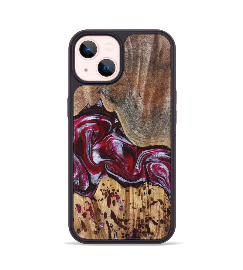 iPhone 14 Wood Phone Case - Krysten (Red, 824293)