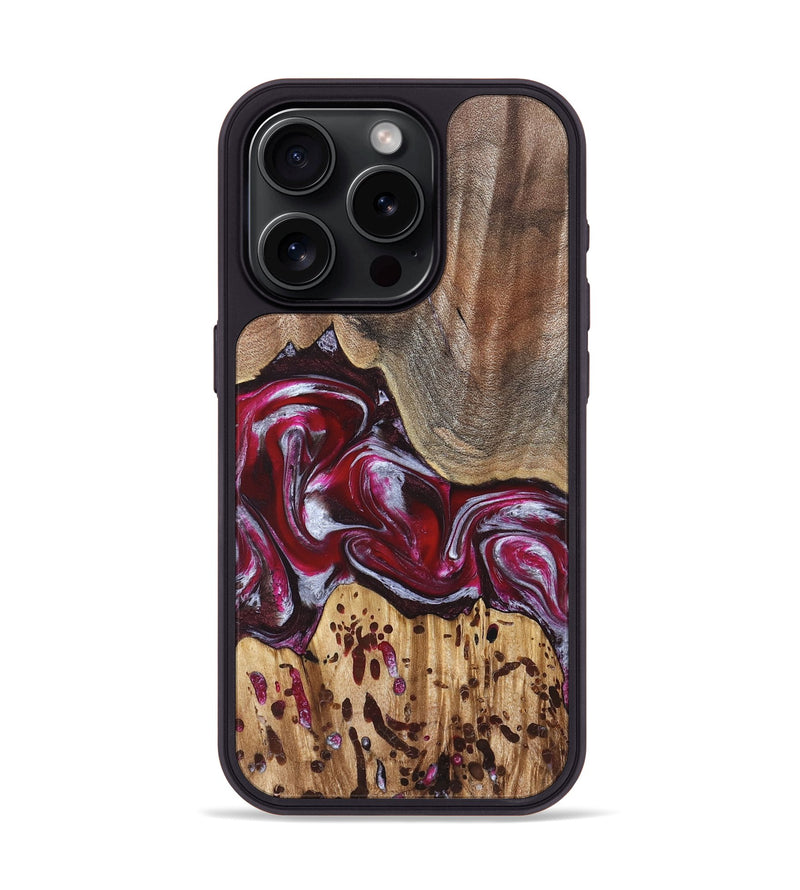 iPhone 15 Pro Wood Phone Case - Krysten (Red, 824293)