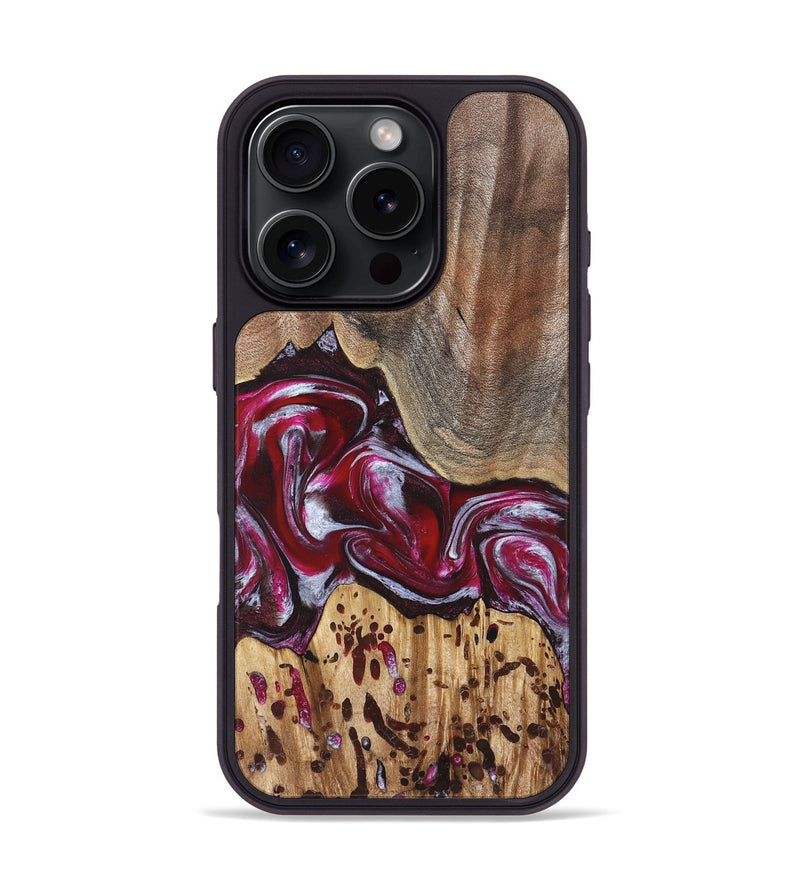 iPhone 16 Pro Wood Phone Case - Krysten (Red, 824293)