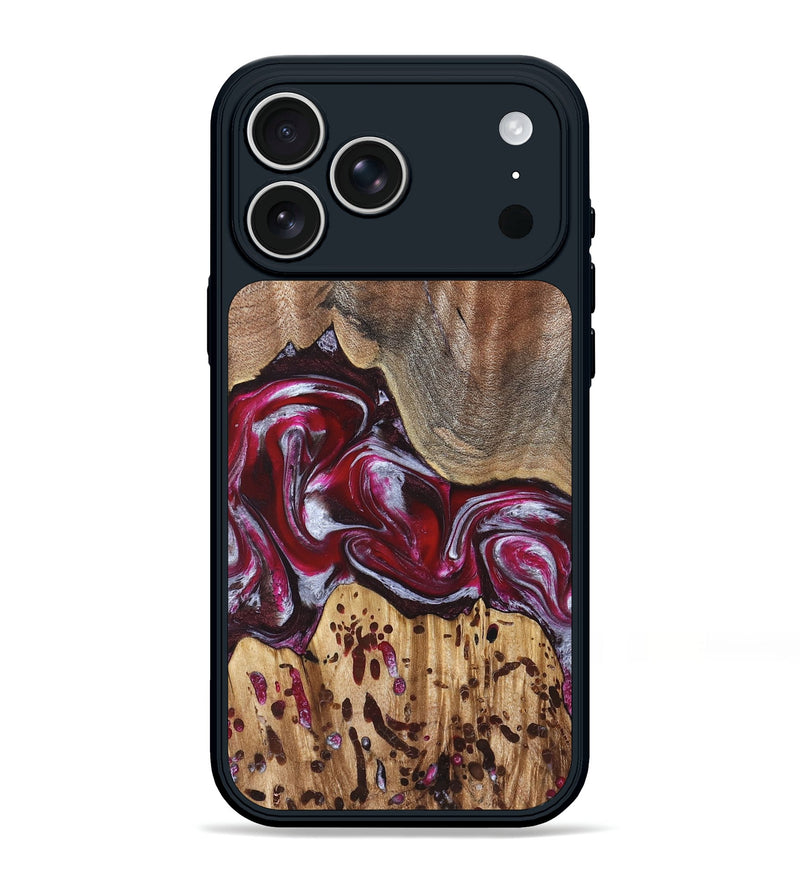 iPhone 17 Pro Max Wood Phone Case - Krysten (Red, 824293)