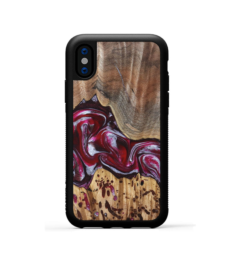 iPhone Xs Wood Phone Case - Krysten (Red, 824293)