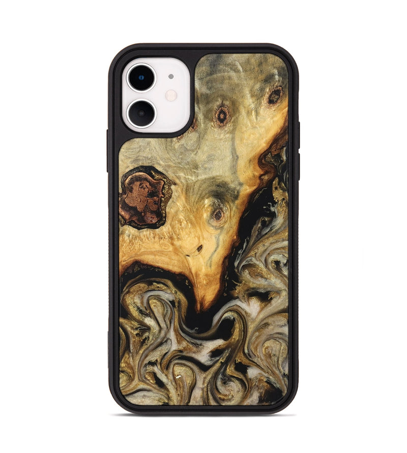 iPhone 11 Wood Phone Case - Ciera (Black & White, 824299)