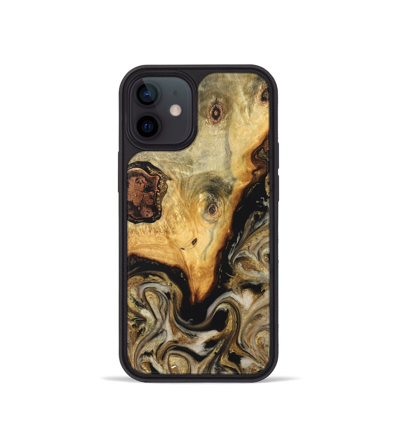 iPhone 12 mini Wood Phone Case - Ciera (Black & White, 824299)