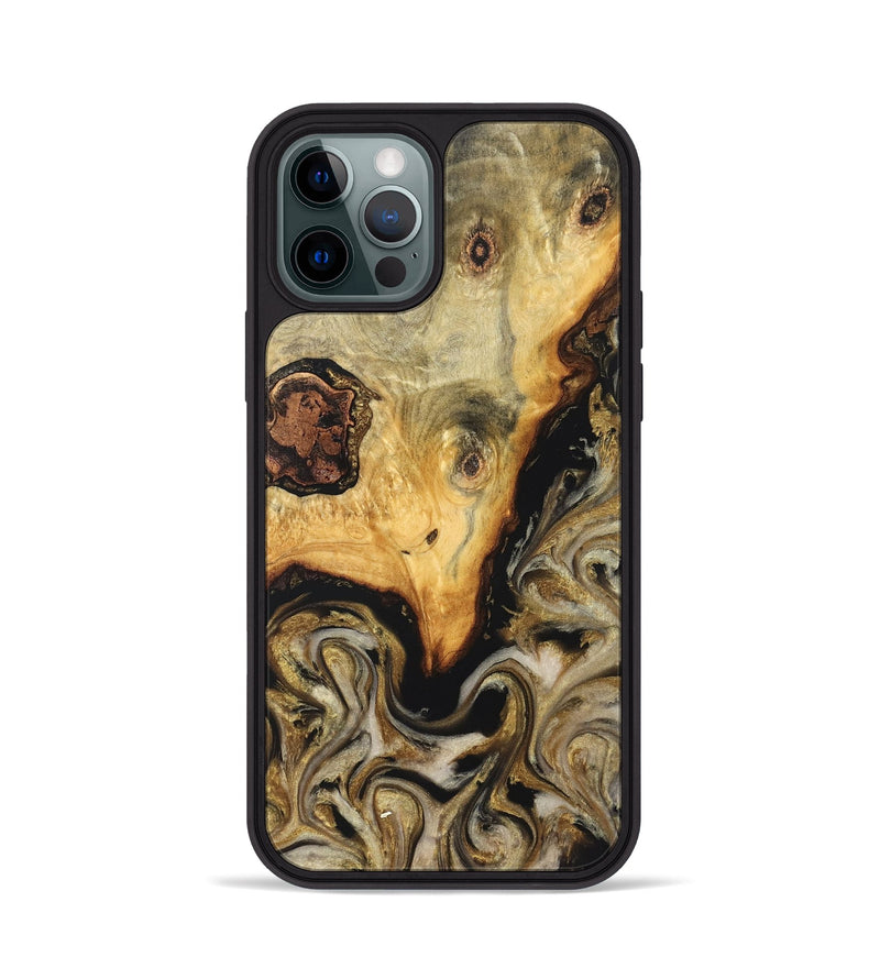 iPhone 12 Pro Wood Phone Case - Ciera (Black & White, 824299)