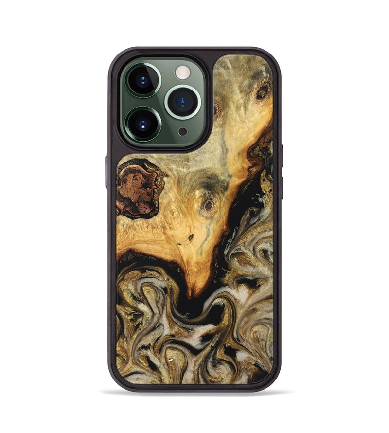 iPhone 13 Pro Wood Phone Case - Ciera (Black & White, 824299)