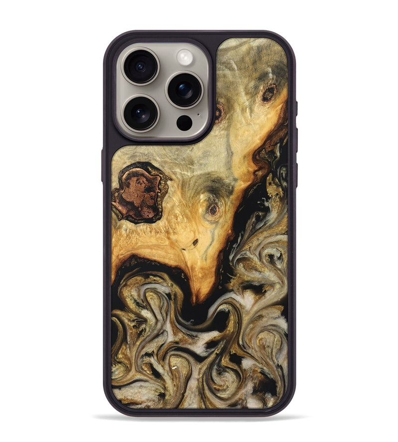 iPhone 15 Pro Max Wood Phone Case - Ciera (Black & White, 824299)