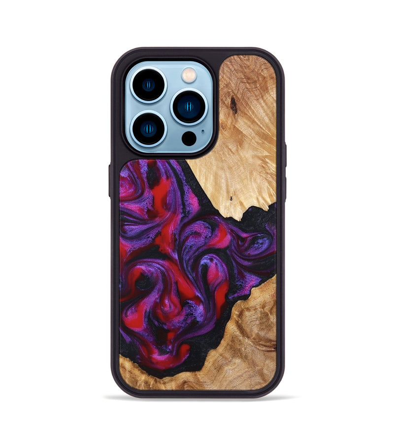 iPhone 14 Pro Wood Phone Case - Makala (Purple, 824302)