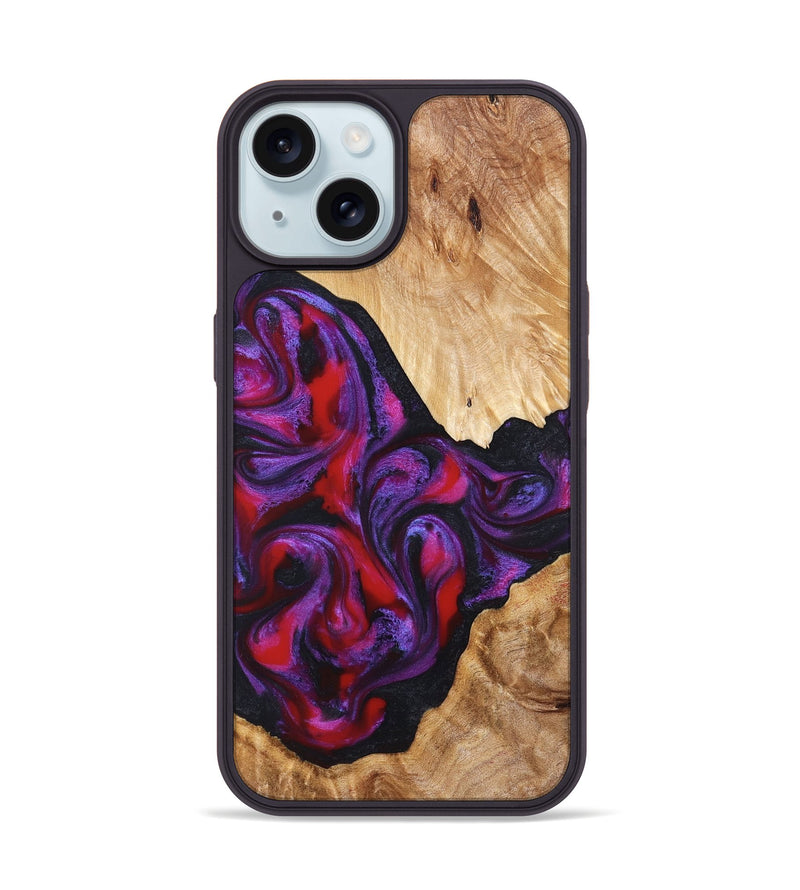 iPhone 15 Wood Phone Case - Makala (Purple, 824302)