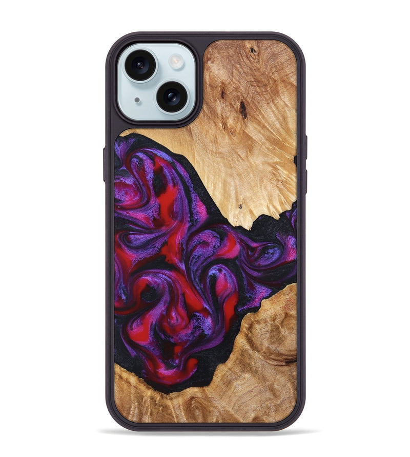 iPhone 15 Plus Wood Phone Case - Makala (Purple, 824302)