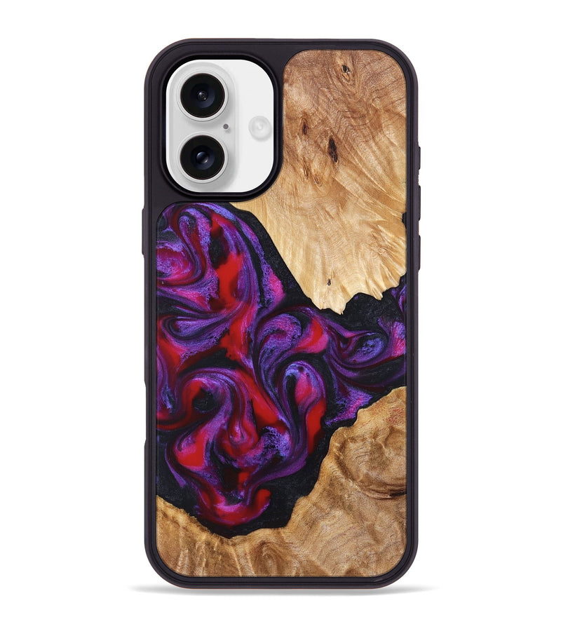 iPhone 16 Plus Wood Phone Case - Makala (Purple, 824302)