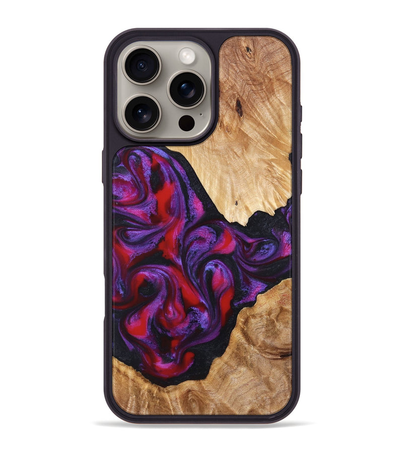 iPhone 16 Pro Max Wood Phone Case - Makala (Purple, 824302)