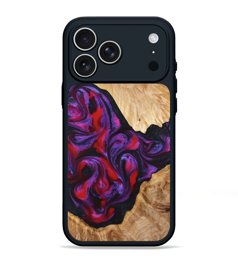 iPhone 17 Pro Max Wood Phone Case - Makala (Purple, 824302)
