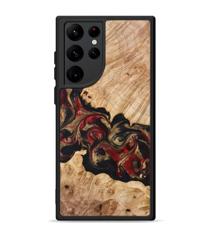 Galaxy S22 Ultra Wood Phone Case - Ledger (Red, 824303)