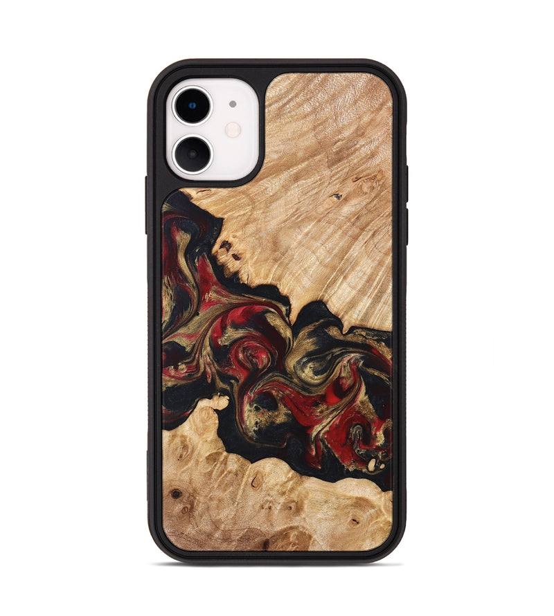 iPhone 11 Wood Phone Case - Ledger (Red, 824303)
