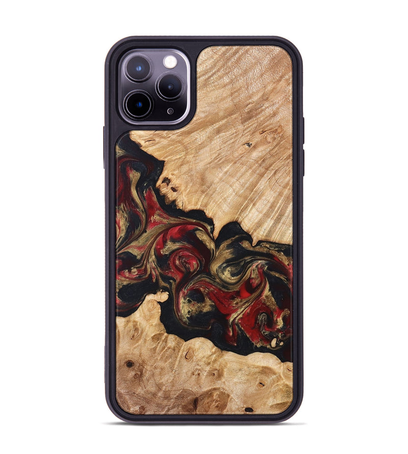 iPhone 11 Pro Max Wood Phone Case - Ledger (Red, 824303)