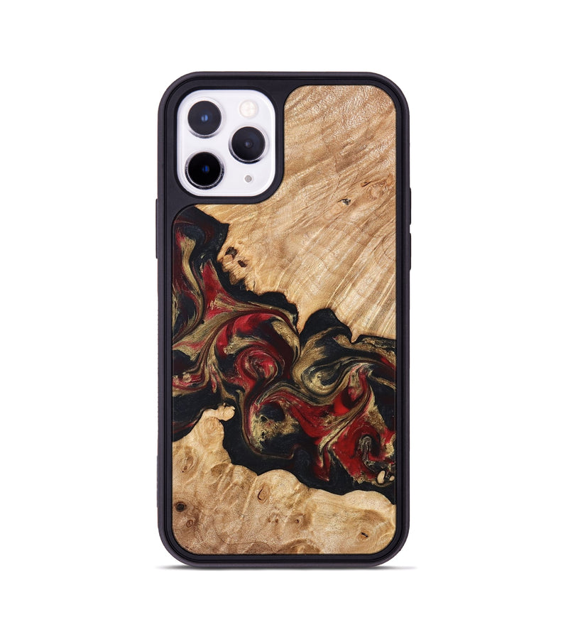 iPhone 11 Pro Wood Phone Case - Ledger (Red, 824303)