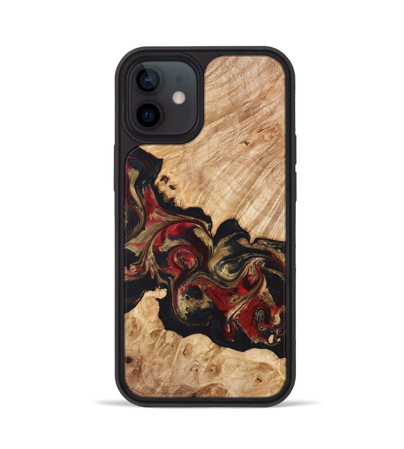 iPhone 12 Wood Phone Case - Ledger (Red, 824303)