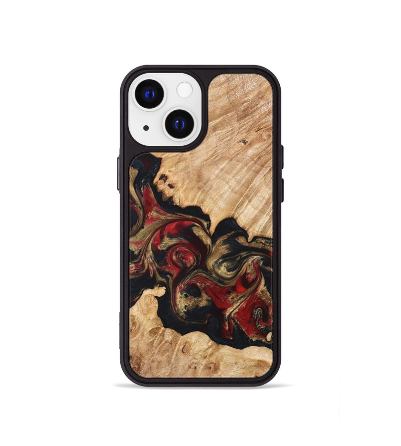 iPhone 13 mini Wood Phone Case - Ledger (Red, 824303)