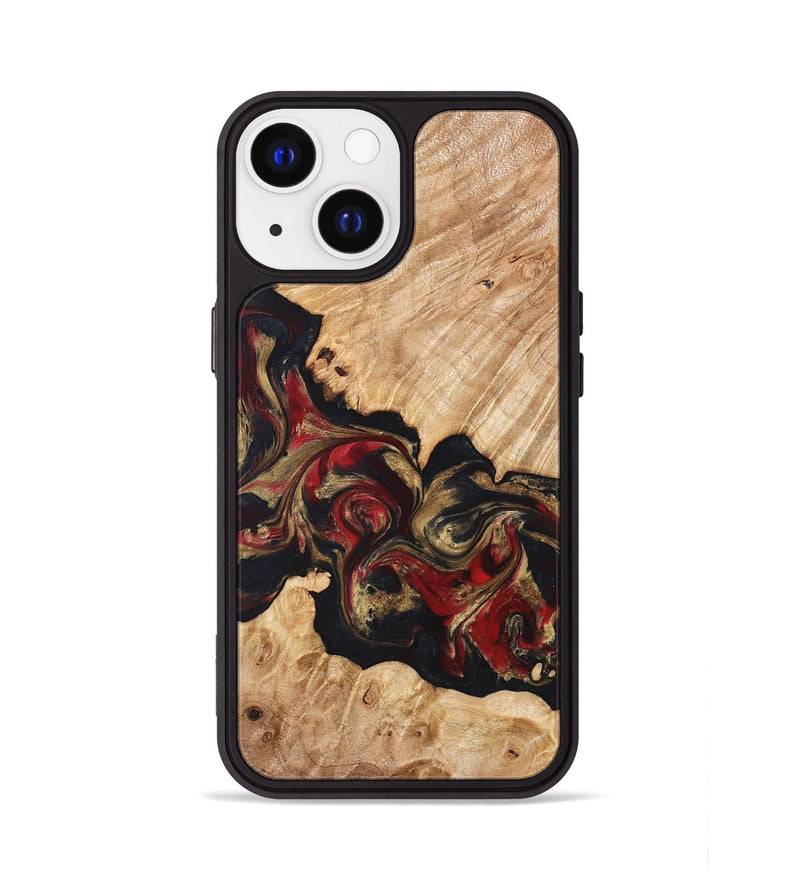 iPhone 13 Wood Phone Case - Ledger (Red, 824303)