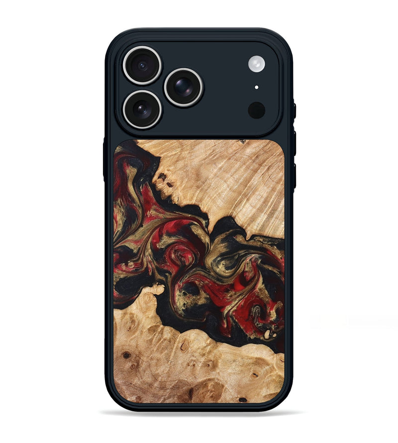 iPhone 17 Pro Max Wood Phone Case - Ledger (Red, 824303)