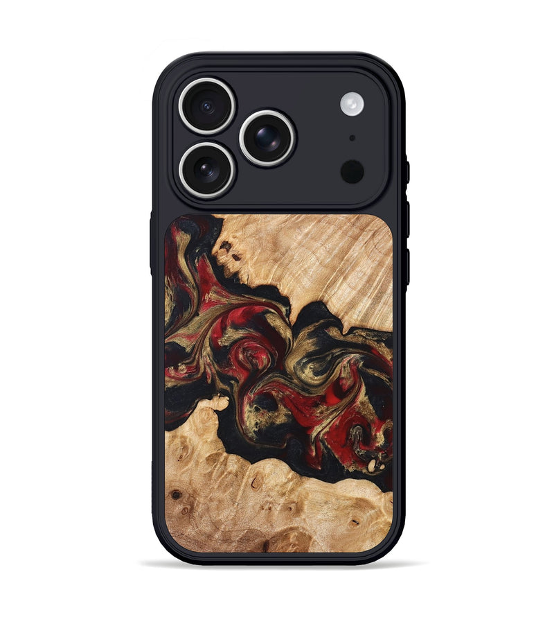 iPhone 17 Pro Wood Phone Case - Ledger (Red, 824303)