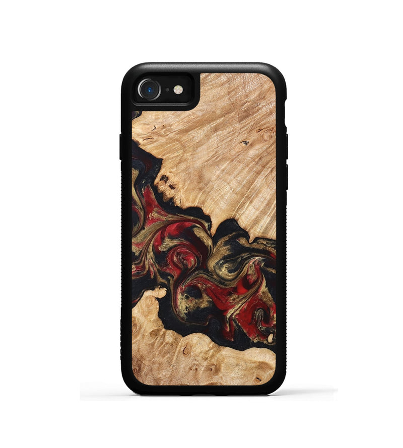 iPhone SE Wood Phone Case - Ledger (Red, 824303)
