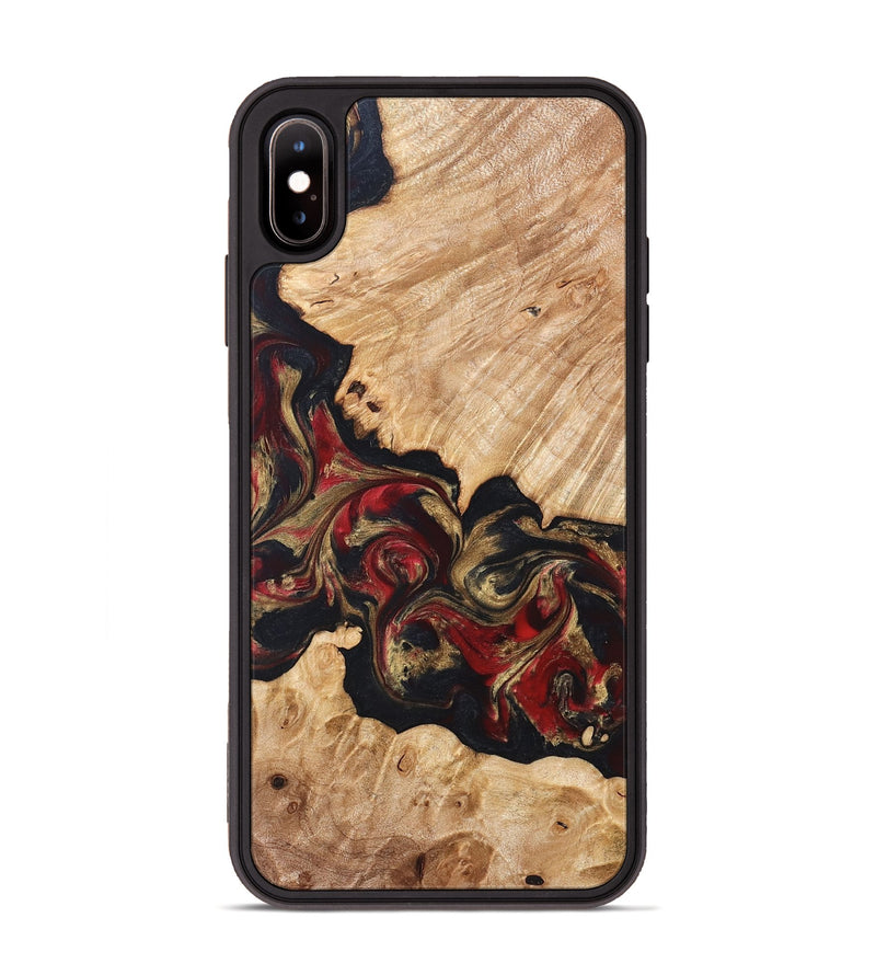 iPhone Xs Max Wood Phone Case - Ledger (Red, 824303)