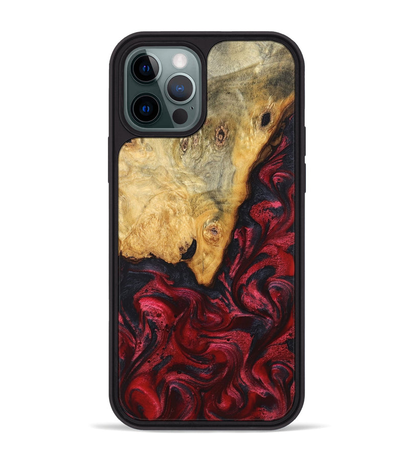 iPhone 12 Pro Max Wood Phone Case - Tiara (Red, 824304)
