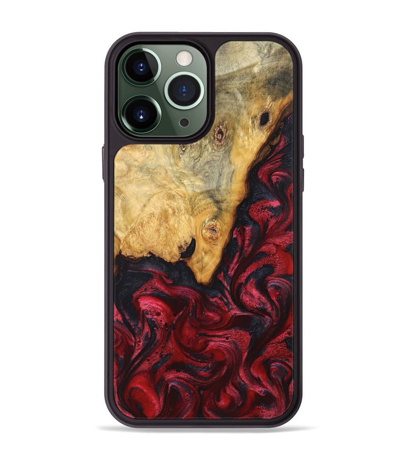iPhone 13 Pro Max Wood Phone Case - Tiara (Red, 824304)