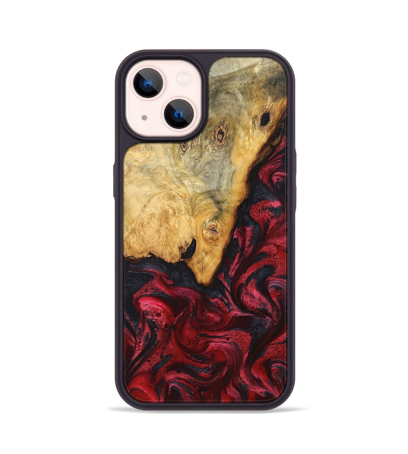 iPhone 14 Wood Phone Case - Tiara (Red, 824304)