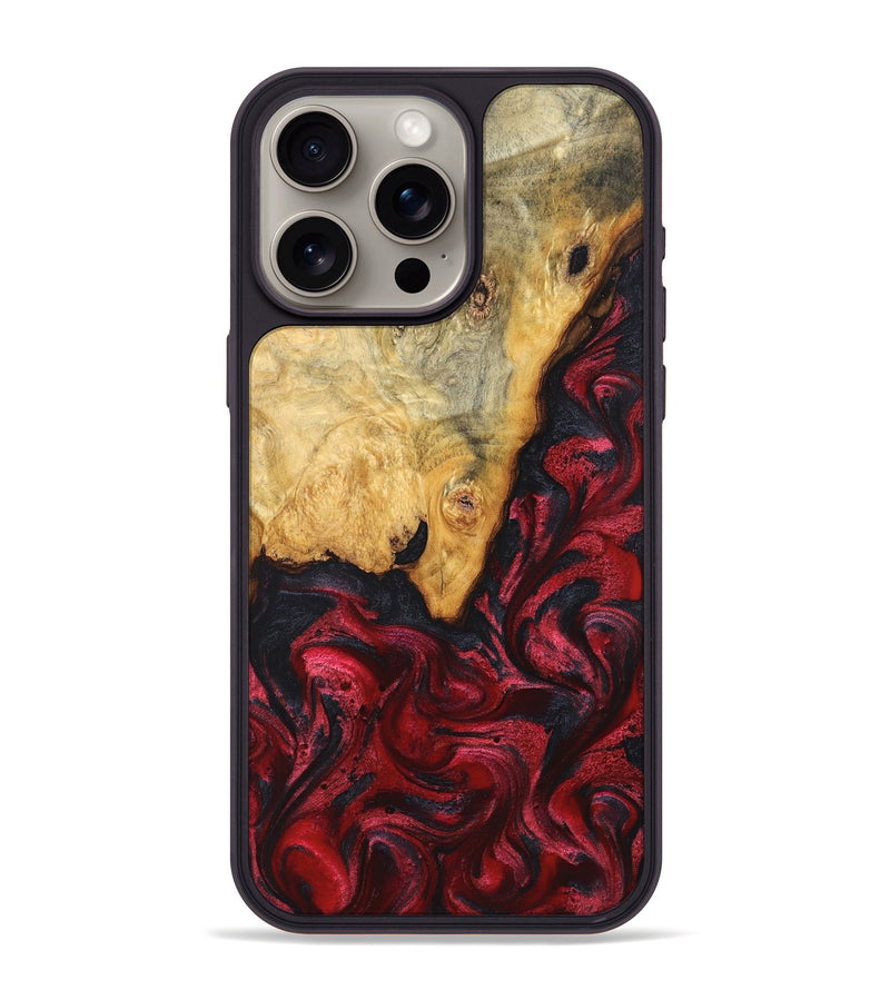 iPhone 15 Pro Max Wood Phone Case - Tiara (Red, 824304)