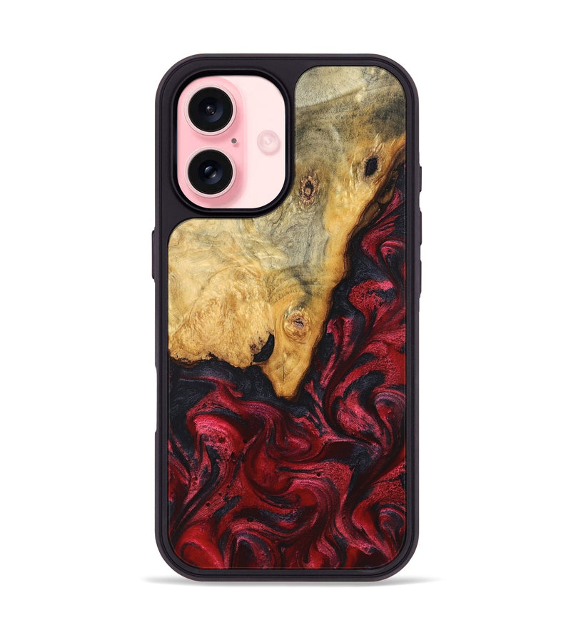 iPhone 16 Wood Phone Case - Tiara (Red, 824304)