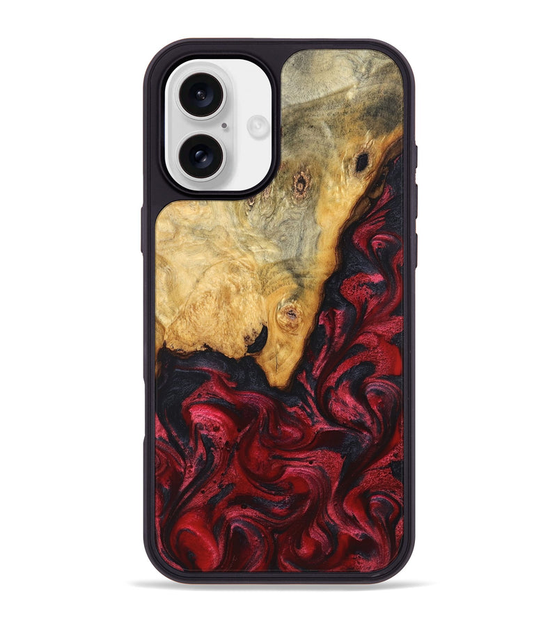 iPhone 16 Plus Wood Phone Case - Tiara (Red, 824304)