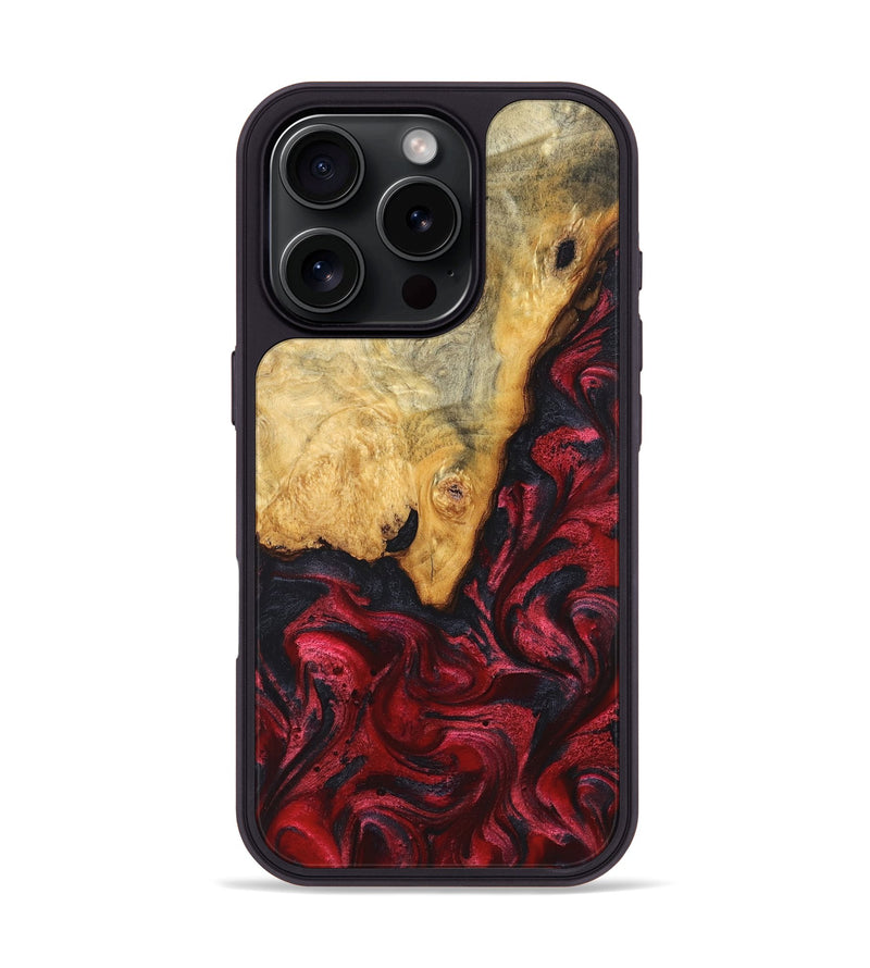 iPhone 16 Pro Wood Phone Case - Tiara (Red, 824304)